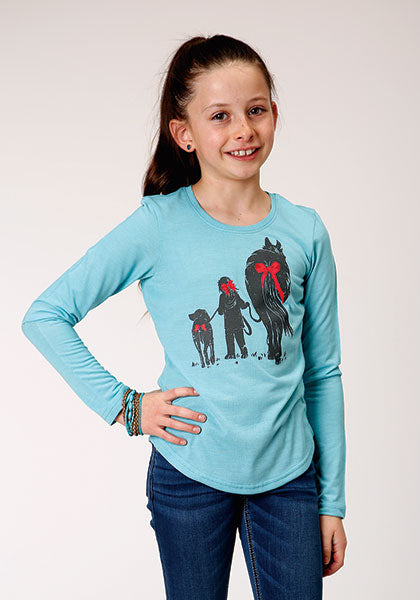 'Best Friends' Long Sleeve Girl's T-Shirt by Roper®
