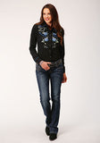Old West™ Black Embroidered Women's Shirt by Roper®