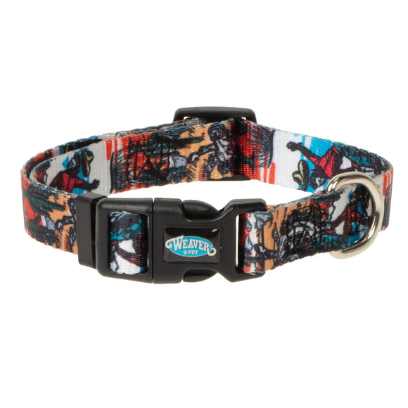 LARGE Patterned Adjustable Snap-N-Go Dog Collar by Weaver Pet®