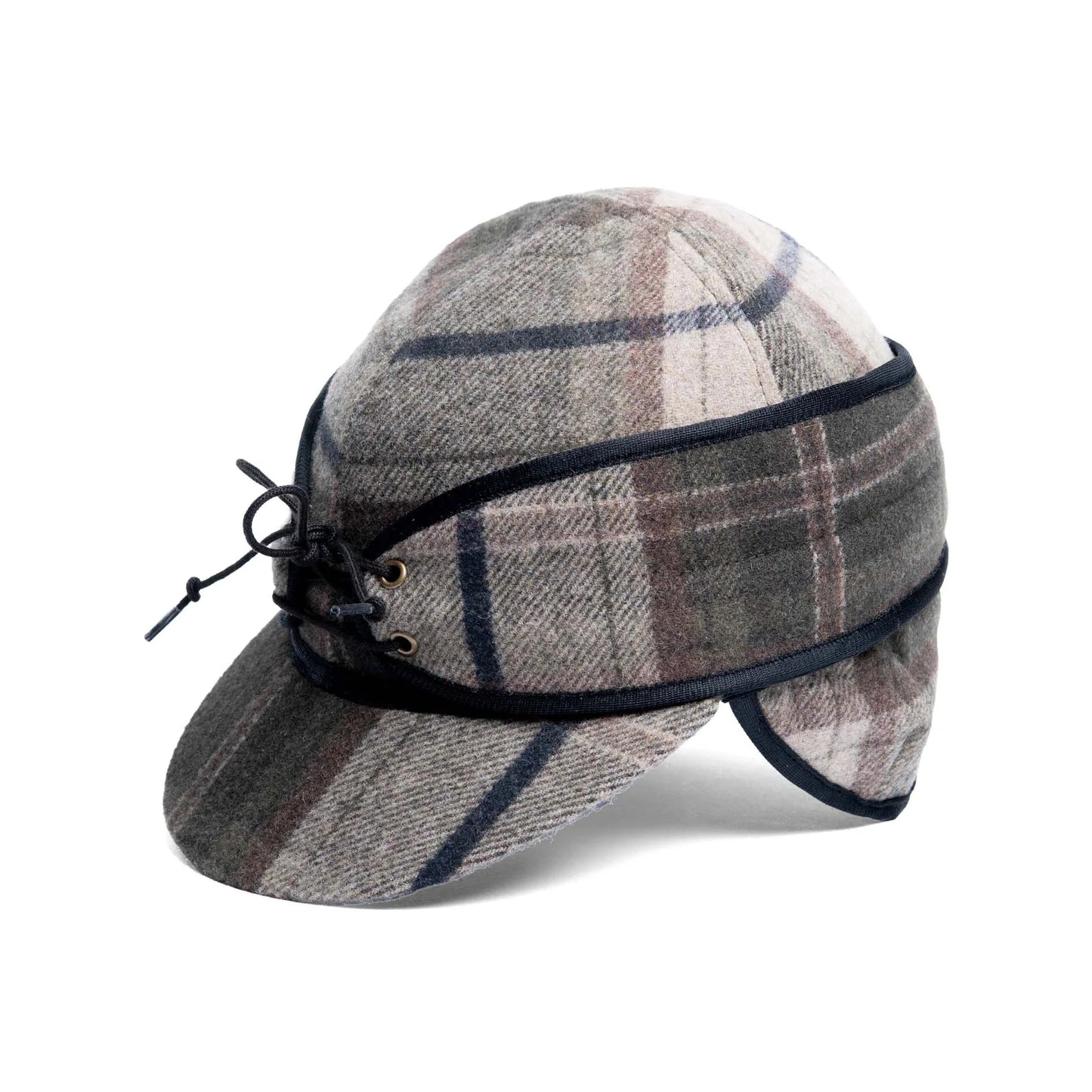 Woodland Plaid Wool Railroad Cap by Crown Cap®