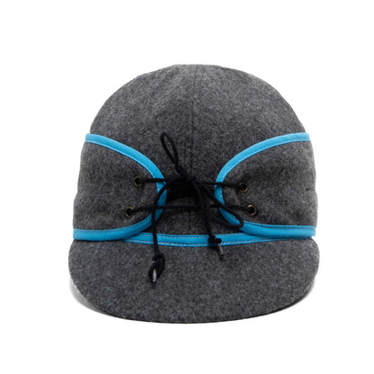 Grey & Blue Ladies Railroad Cap by Crown Cap®