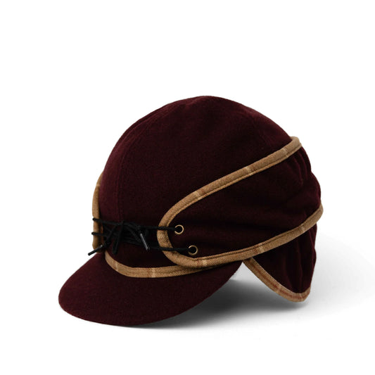 Burgundy Ladies Railroad Cap by Crown Cap®