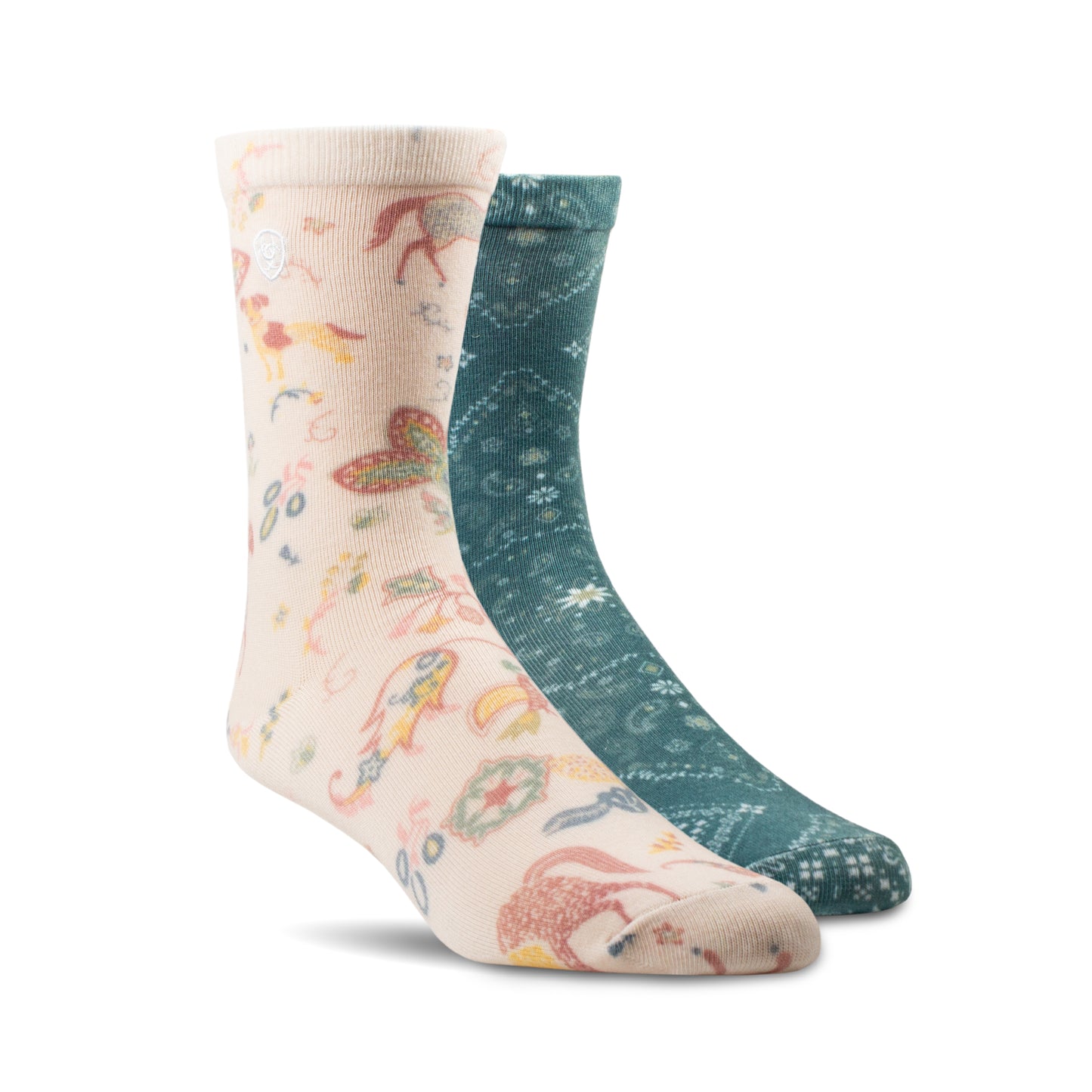 2 Pack - Bandana & Horse Crew Socks by Ariat®