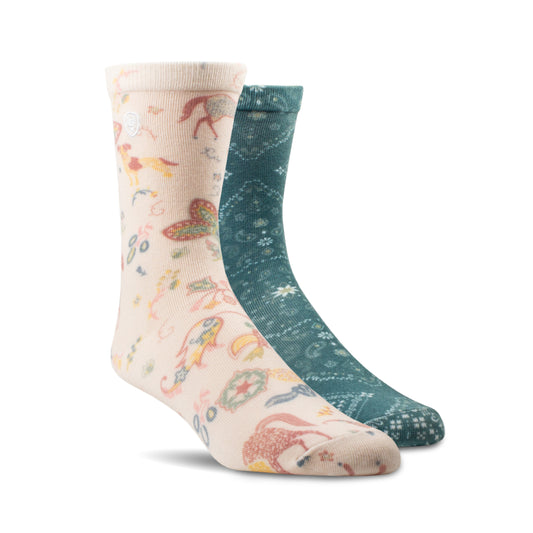 2 Pack - Bandana & Horse Crew Socks by Ariat®