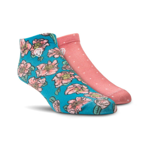 2 Pack - Polka Dot & Flower Low Socks by Ariat®