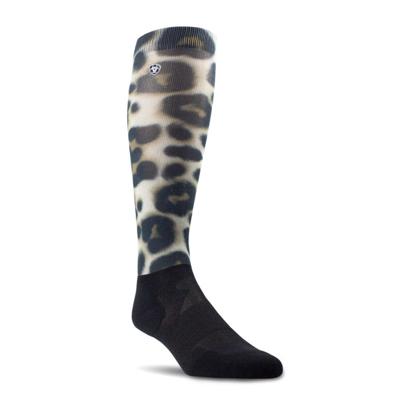 Slim Leopard Printed Performance Boot Socks by AriatTEK®