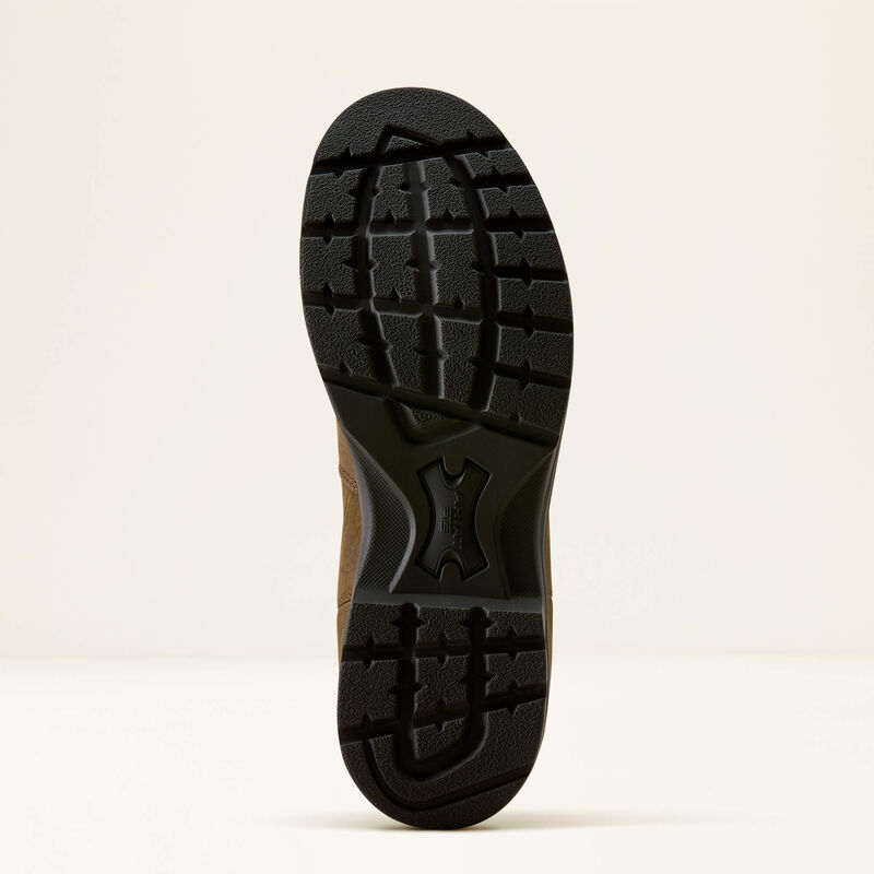 Sole of Ariat shoe on a light background