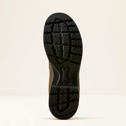 Sole of Ariat shoe on a light background