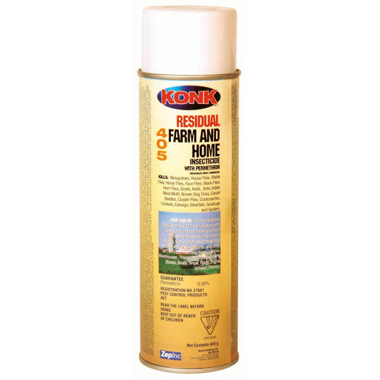Konk Residual 405 Farm and Home Insecticide can on a white background