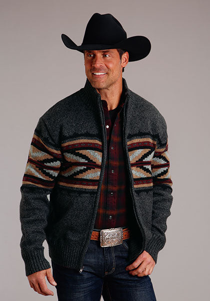 Arrow Border Men's Sweater by Stetson®