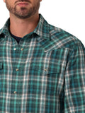 Turquise Plaid Retro Men's Shirt by Wrangler®