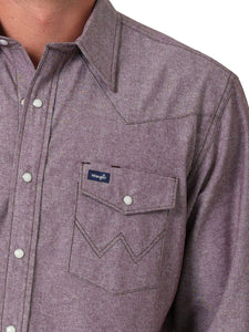 Cowboy Cut™ Burgundy Men's Shirt by Wrangler®
