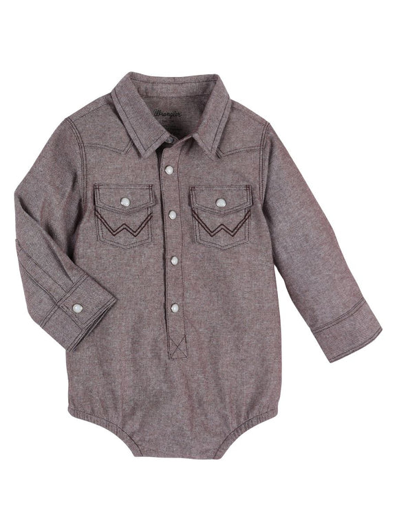 Burgundy Boy's Infant Shirt by Wrangler®