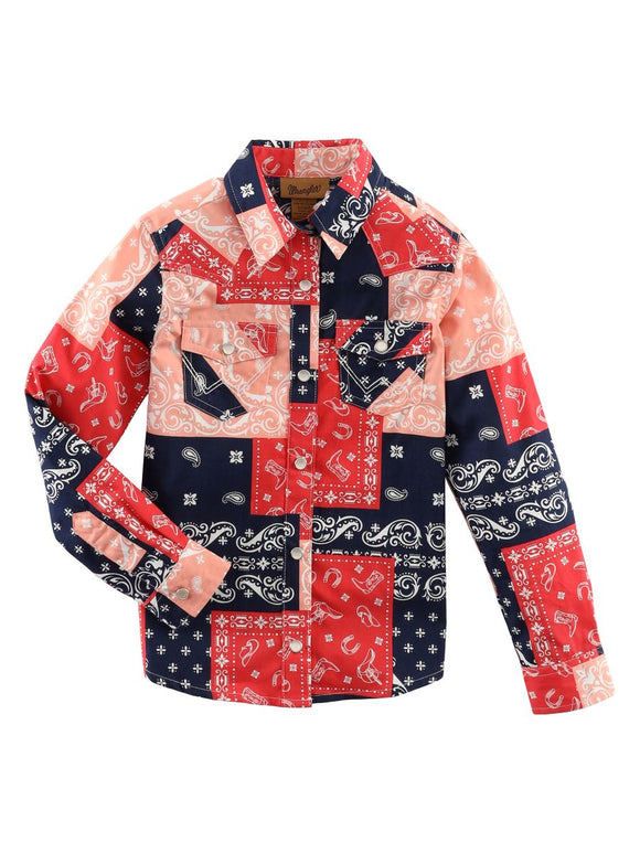 'Patchwork Cowgirl' Girl's Shirt by Wrangler®