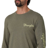 Olive Long Sleeved Men's T-Shirt by Wrangler®