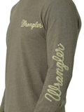 Olive Long Sleeved Men's T-Shirt by Wrangler®