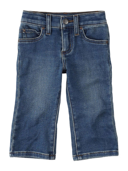 Pair of blue jeans on a white background