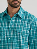Teal Plaid Men's Shirt by Wrangler®