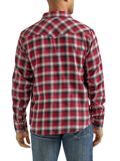 Retro™ Red Plaid Flannel Men's Shirt by Wrangler®
