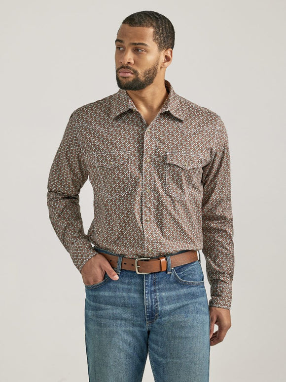 20X™ Competition™ Olive Print Men's Shirt by Wrangler®