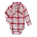 Burgundy Plaid Flannel Infant Shirt by Wrangler®