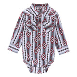 *Match Dad* - Grey Checotah™ Print Boy's Infant Shirt by Wrangler®