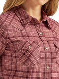 Burgundy Brushed Cotton Women's Shirt by Wrangler®