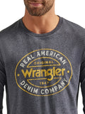 Charcoal 'Denim Company' Long Sleeved Men's T-Shirt by Wrangler®