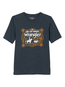 Heather Blue 'Roper' Youth T-Shirt by Wrangler®