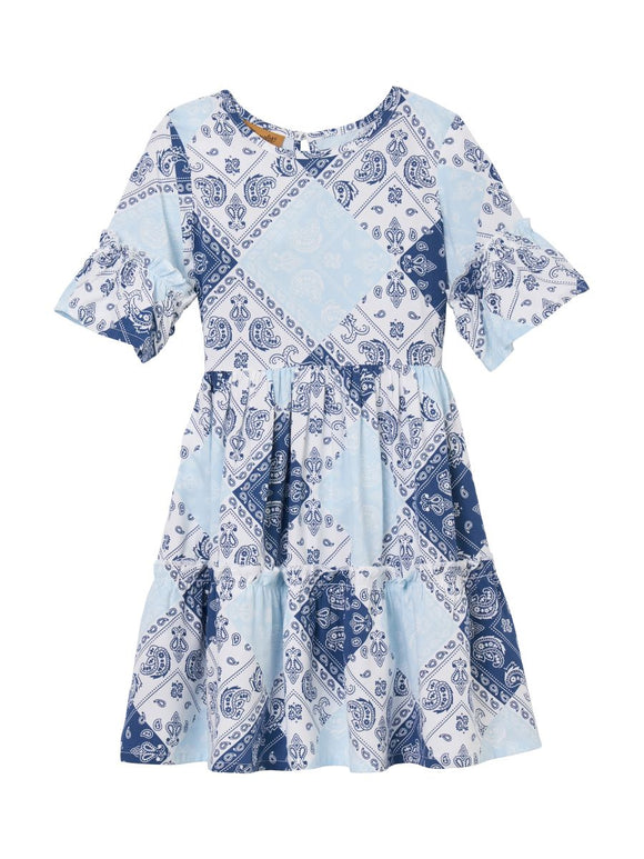 *MATCH MOM* Blue Bandana Girl's Dress by Wrangler®