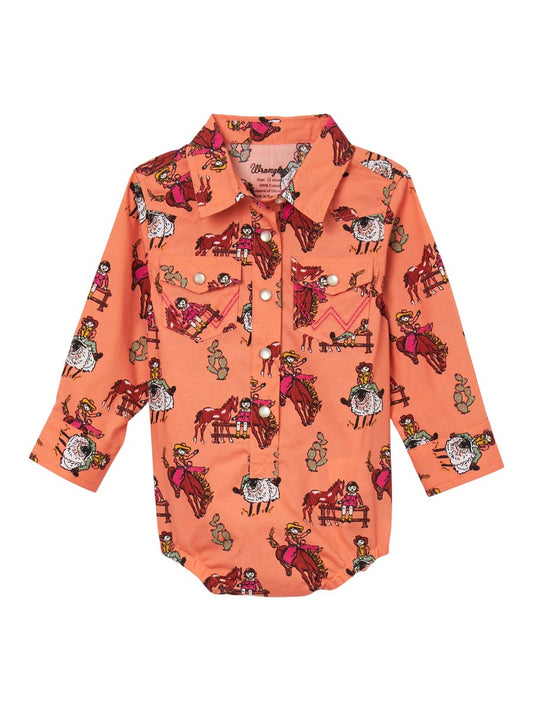 'Retro Cow Kids' Infant Shirt by Wrangler®
