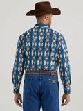 *MATCH DAD* - Blue Checotah™ Print Men's Shirt by Wrangler®