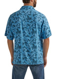 Coconut Cowboy™ Blue Floral Short Sleeve Men's Shirt by Wrangler®