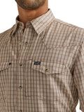 Tan Performance Short Sleeve Men's Shirt by Wrangler®