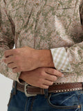 George Strait™ Olive & Pink Paisley Men's Shirt by Wrangler®