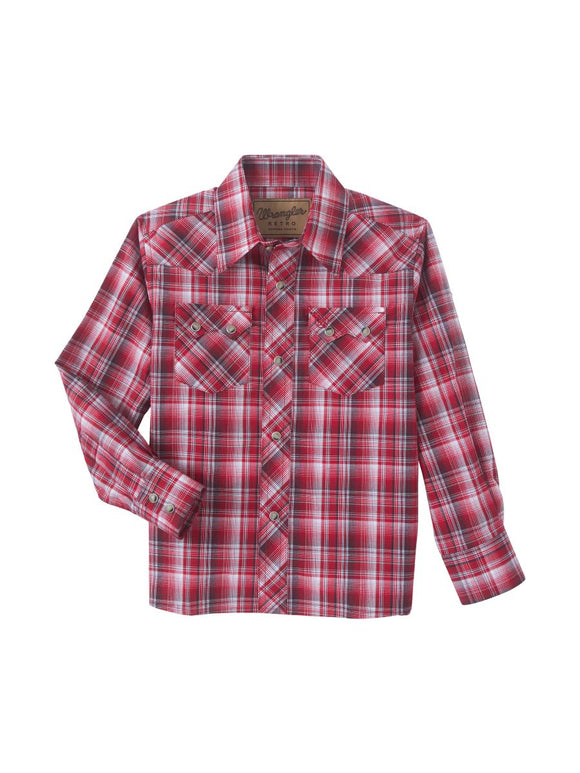 Retro™ Red Plaid Boy's Shirt by Wrangler®
