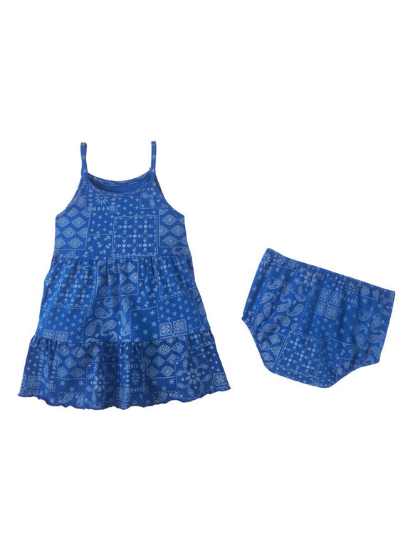 Royal Paisley Print Toddler & Infant Dress by Wrangler®