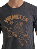 Charcoal 'Bull Buster' Men's T-Shirt by Wrangler®