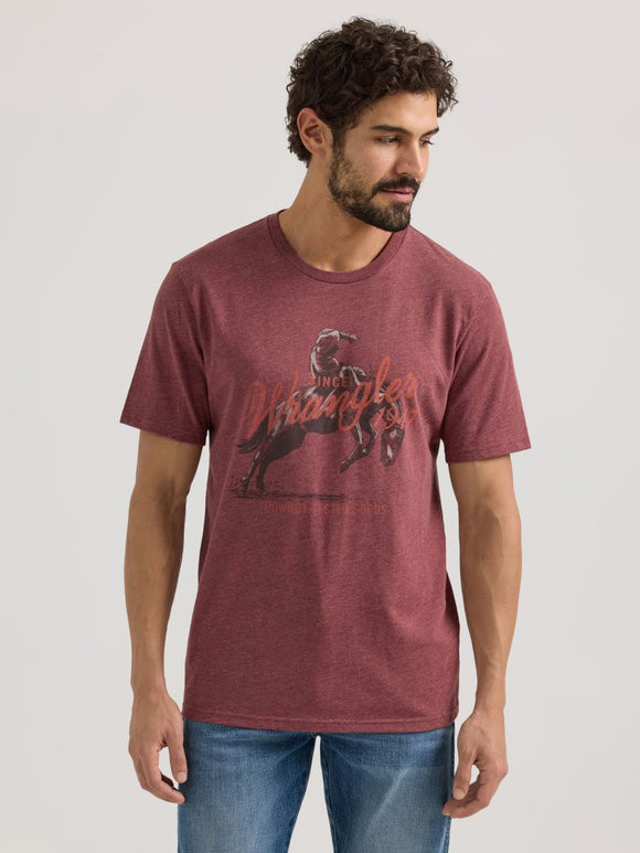 Cranberry 'Bronco' Men's T-Shirt by Wrangler®