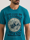 Teal 'Bronco' Men's T-Shirt by Wrangler®