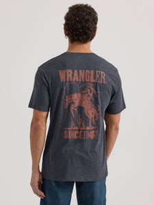 Black 'Bronco' Men's T-Shirt by Wrangler®