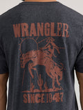 Black 'Bronco' Men's T-Shirt by Wrangler®