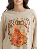 Tan 'Desert' Long Sleeve Women's T-Shirt by Wrangler®