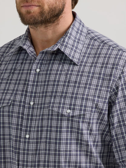 Grey Plaid Men's Shirt by Wrangler®