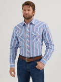 20X™ Competition Advance Comfort Blue Stripe Men's Shirt by Wrangler®