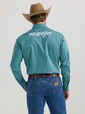 Turquoise Geo Logo Men's Shirt by Wrangler®