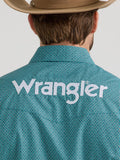 Turquoise Geo Logo Men's Shirt by Wrangler®