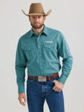 Turquoise Geo Logo Men's Shirt by Wrangler®