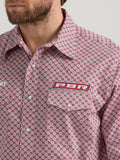 PBR® Red Geo Logo Men's Shirt by Wrangler®