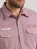 PBR® Red Geo Logo Men's Shirt by Wrangler®